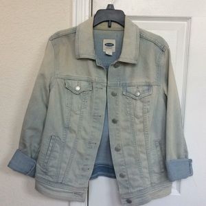 Old navy faded light wash jean jacket